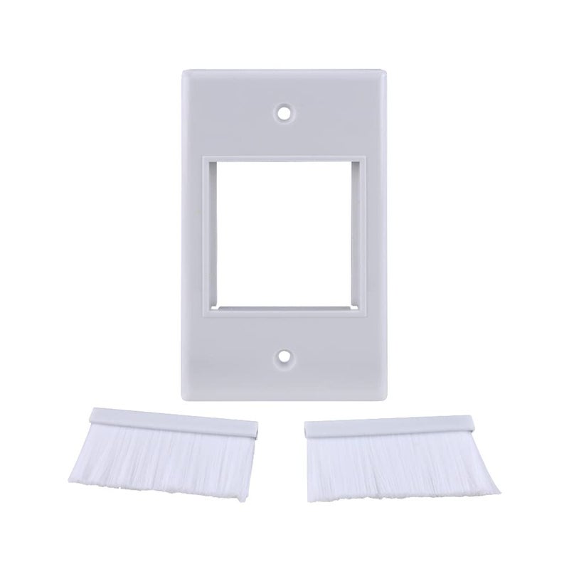 Skywalker Construct Pro Single-Gang WideMouth DÃ©cor Brush Plate (White Plate w/White Brush) - Image 5